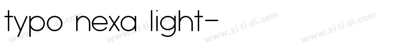 typo nexa light字体转换